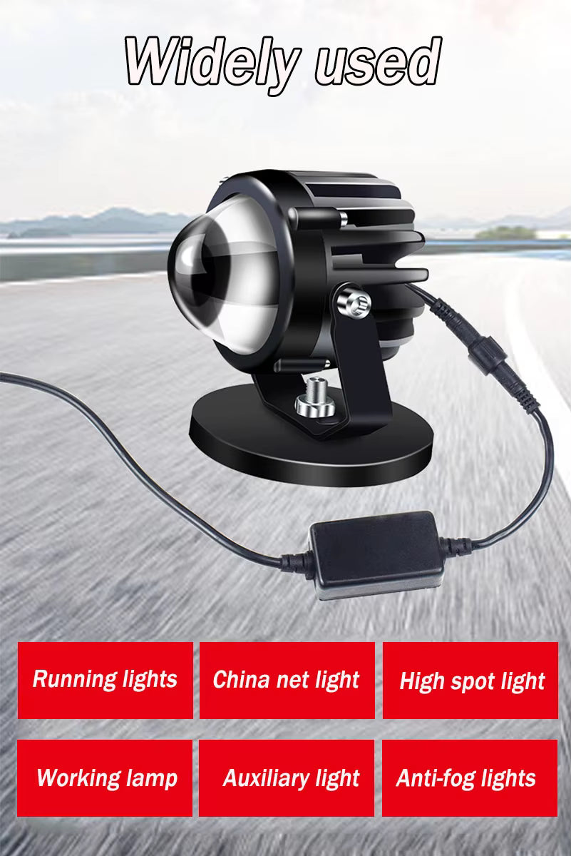 Rev Nexa 12V-80V LED Laser Spotlight Fog Lens 6000K Auxiliary Light